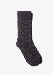 Leopard Socks Anthracite