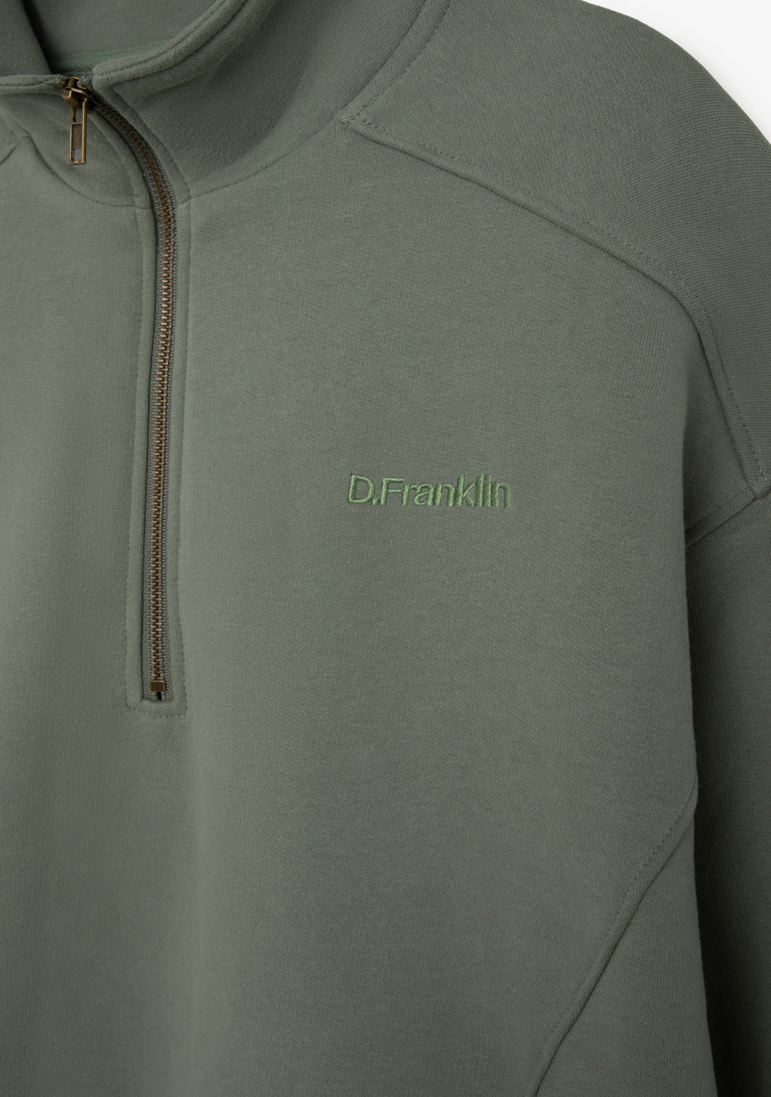 Half-Zip Sweatshirt Sage Green