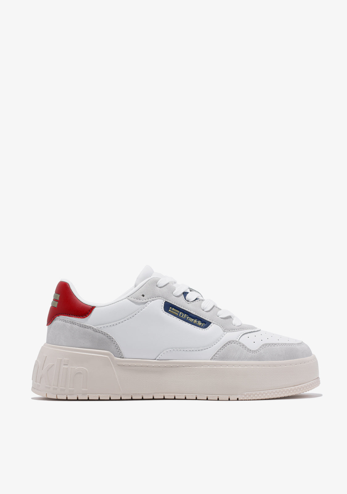 Low Court Basic White / Red / Navy