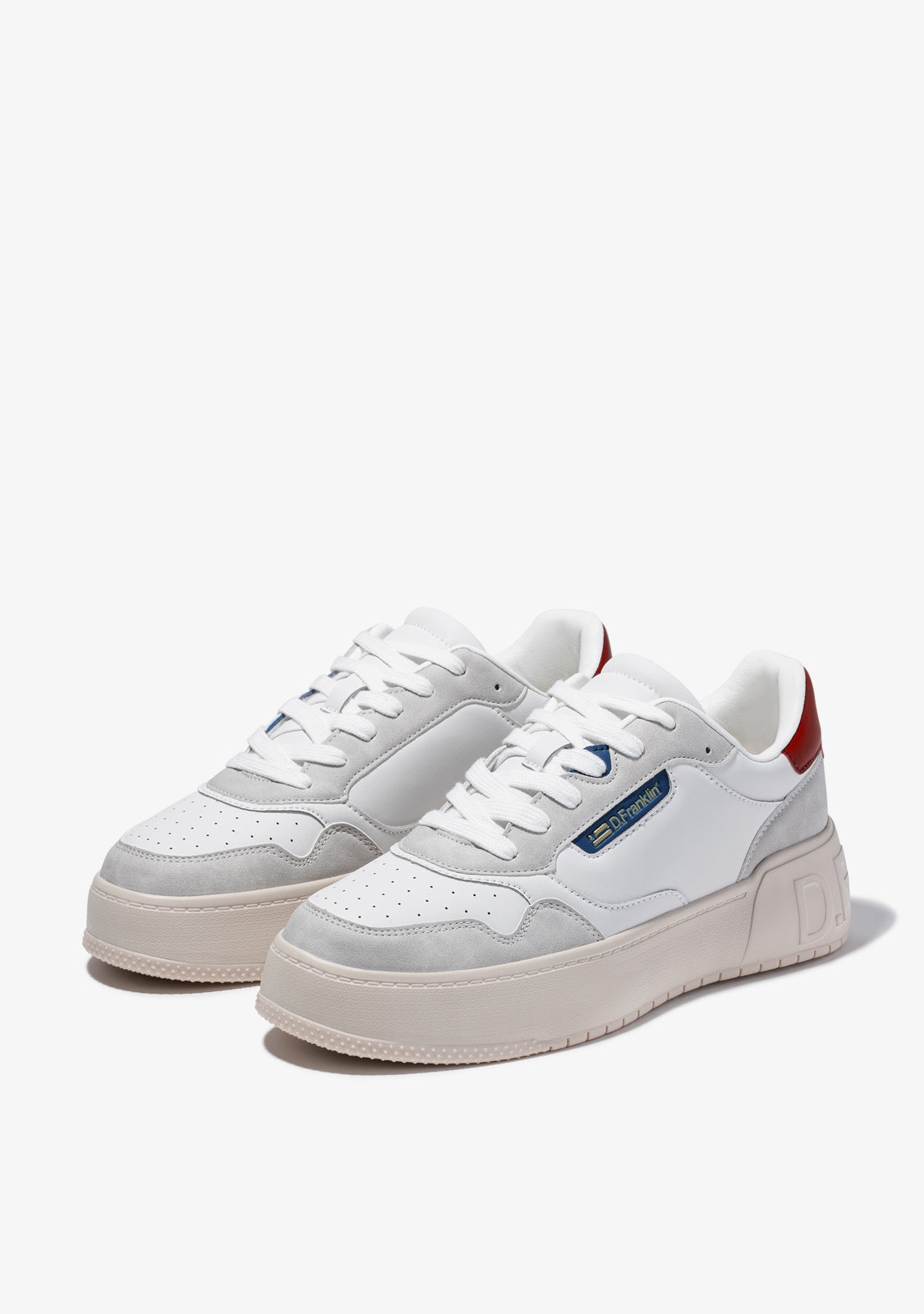 Low Court Basic White / Red / Navy