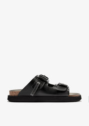 Vibe Sandals Buckle Met Black