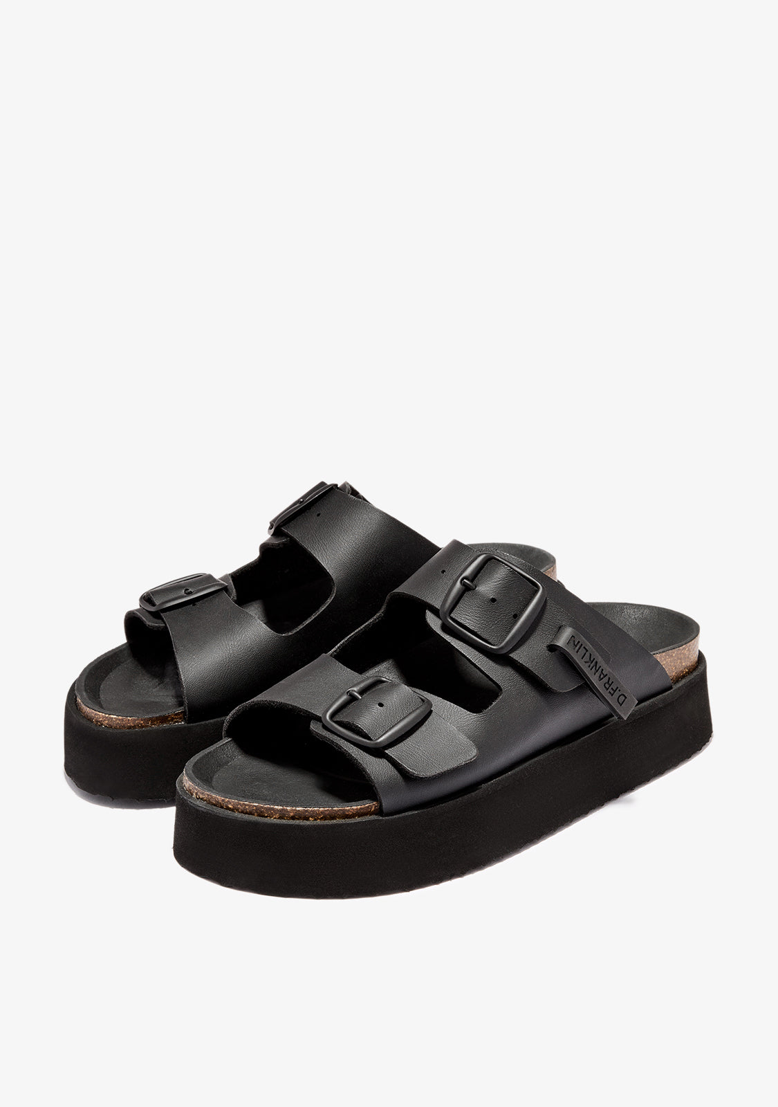 Vibe Sandals Buckle Platform Champion Black