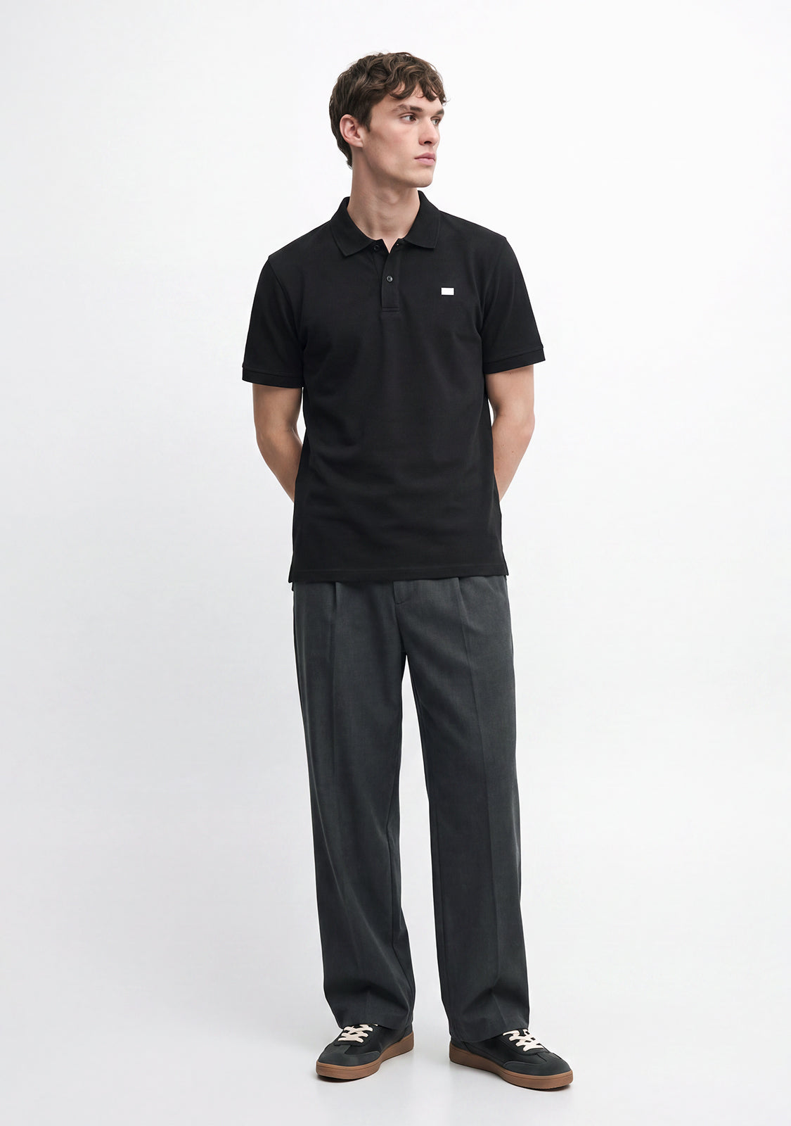 Basic Polo Shirt Black / White