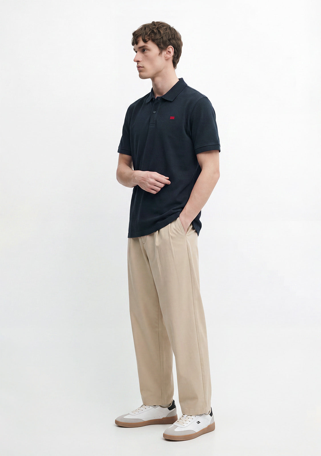 Basic Polo Shirt Navy / Red