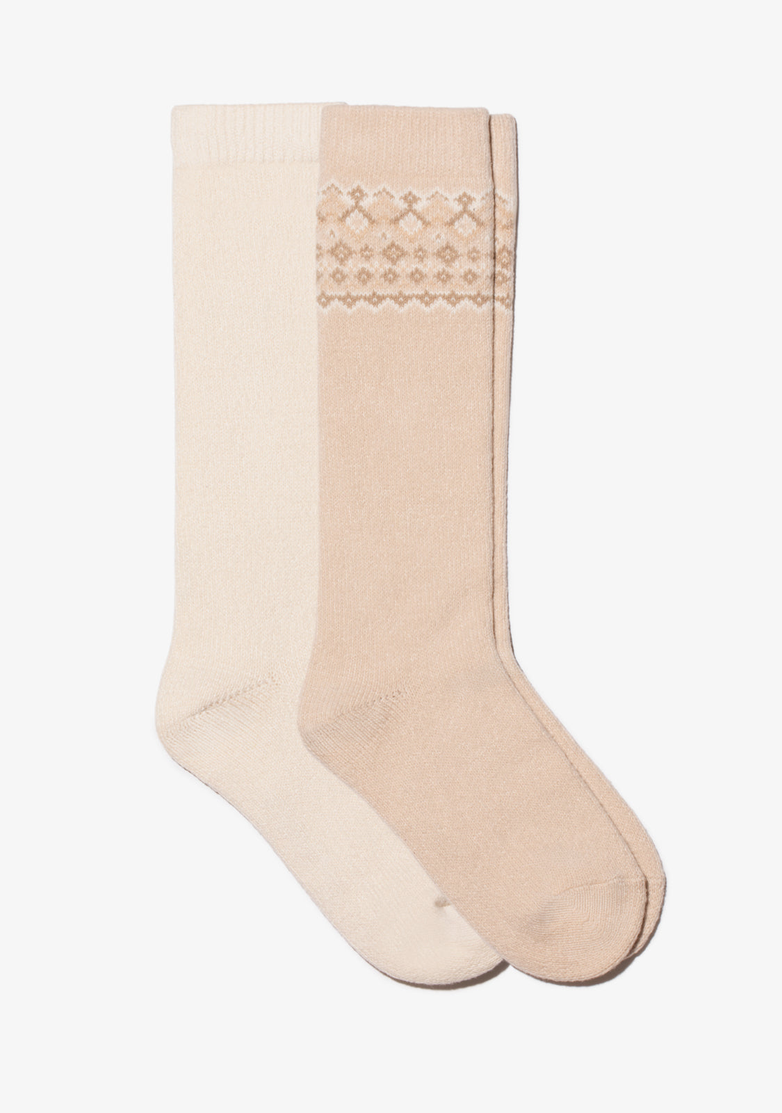 Fair Isle Socks 2 Pack Camel