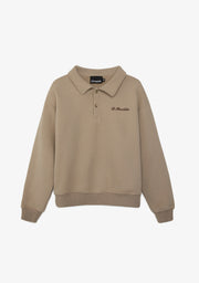 Cropped Polo Sweatshirt Sand