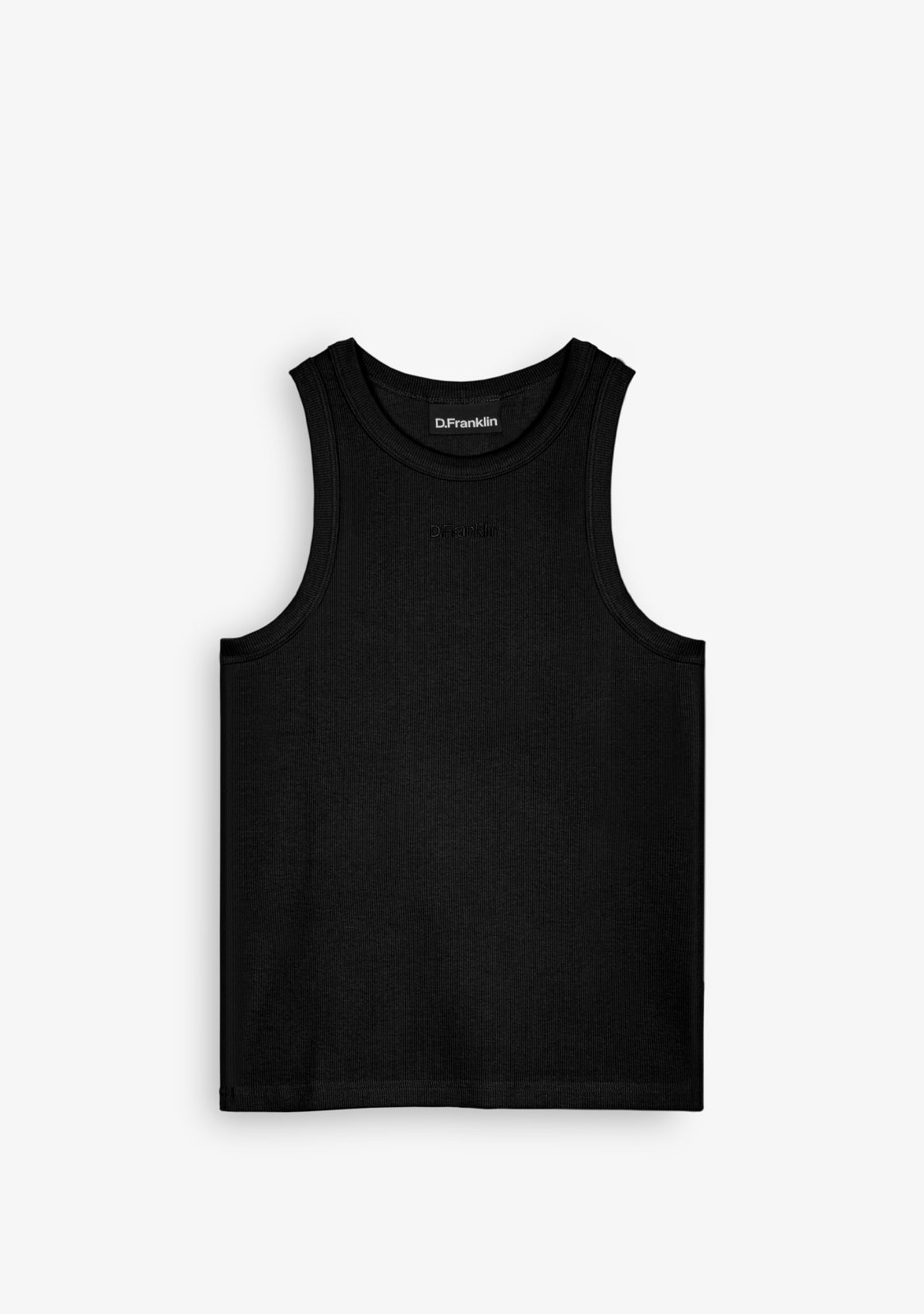 Rib Tank Top Black