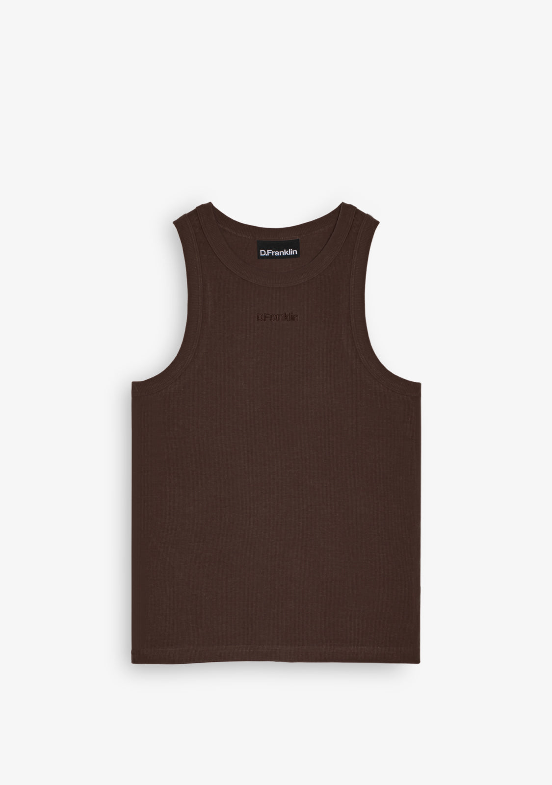 Rib Tank Top Brown